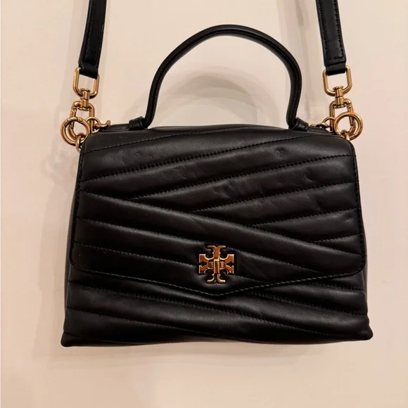 Tory Burch Black Quilted Leather Handbag - Picture 6 of 16
